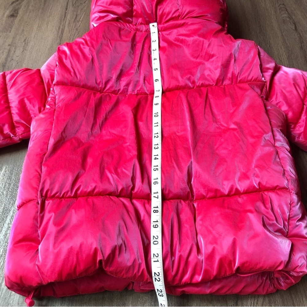 GAP Big Puff Cropped Jacket Women’s XS Neon Hot Pink Bright Statement Dopamine - Picture 10 of 12
